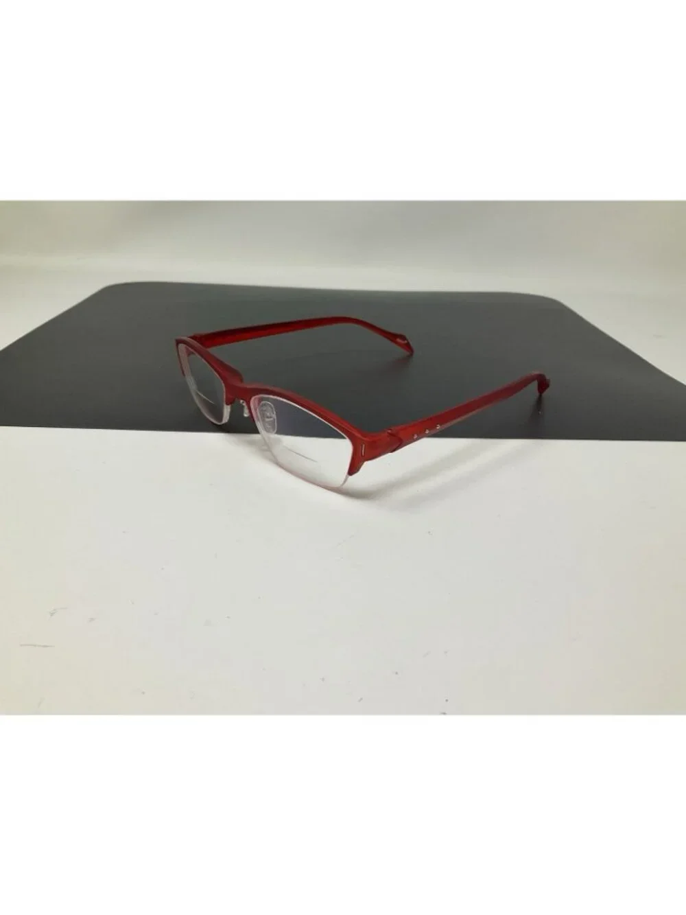 Zenni Eyeglass Frames Women Red Cat Eye 950218 Half Rim 50 [] 17-142